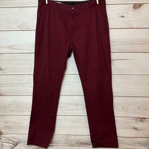 Volcom Burgundy Chinos, Size 36